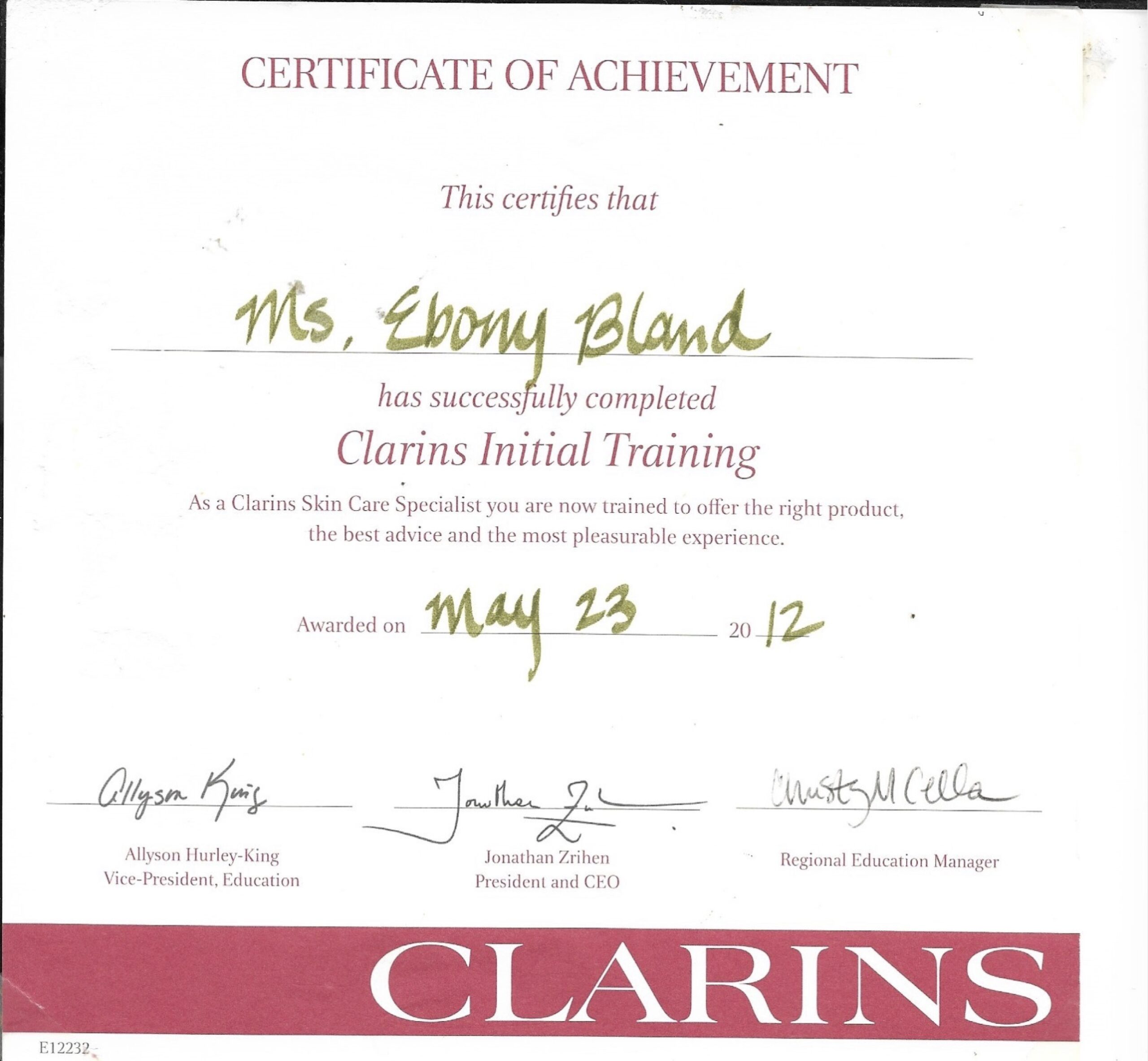 Clarins Skin care Achievement